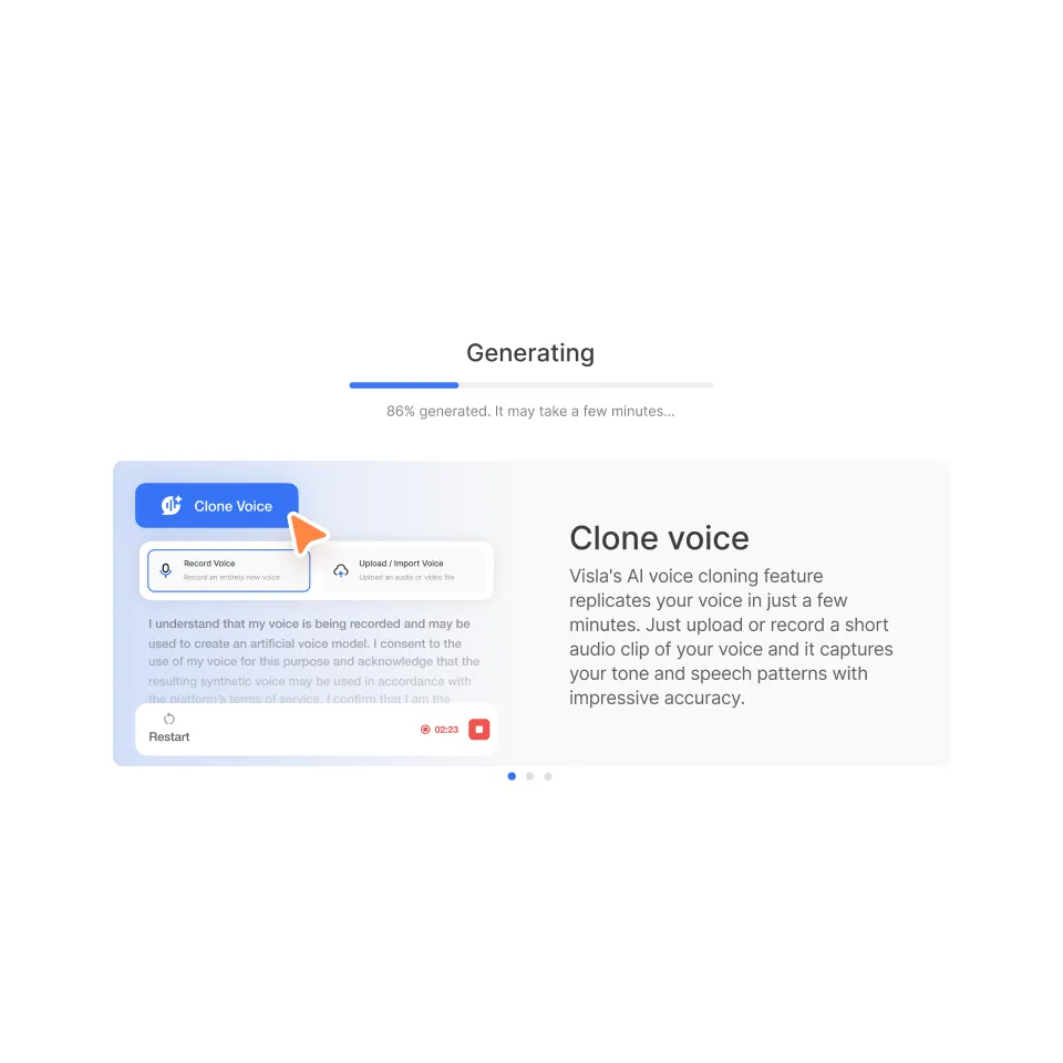 AI automatically creates your roadmap update video draft in Visla